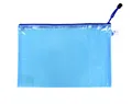 A4 Mesh-Umschlag mit Reißverschluss blau